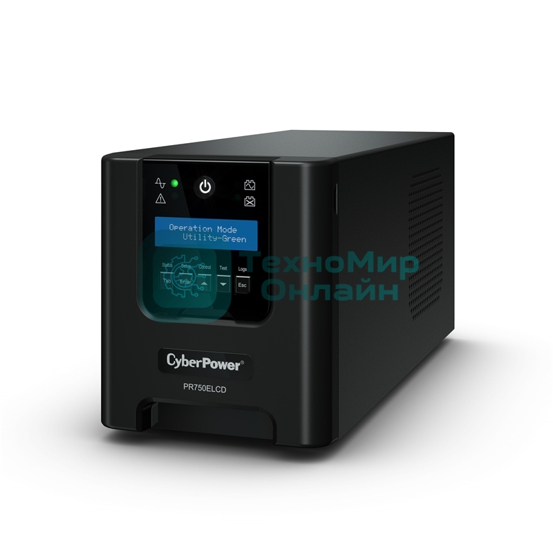 Источник бесперебойного питания CyberPower PR750ELCD 750VA/675W USB/RJ11/45 (6 IEC)