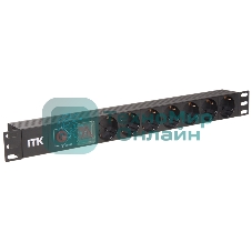 Блок PDU 7 розеток DIN49440 (нем. cтанд.), с LED выключателем,1U, без шнура, вх. IEC320 C14, алюминиевый профиль, черный PDU 7 розеток DIN49440 (нем. cтанд.), с LED выключателем,1U, без шнура, вх. IEC320 C14, алюминиевый профиль, черный