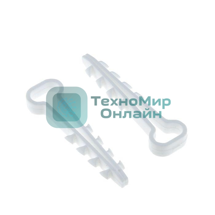 Дюбель-хомут d6х12 мм для плоского кабеля полипропилен белый (уп. 50 шт) EKF plc-cd-6x12w