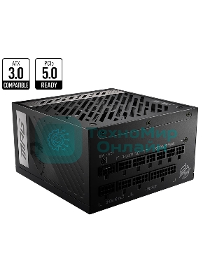 Блок питания MSI MPG A850G PCIE5 Retail, 850Вт, 80 PLUS Gold, 135мм, модульный, черный