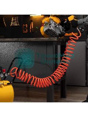 Шланг спиральный воздушный Stels 8х12 мм, 18 бар, с быстросъемными соединениями, 15 м