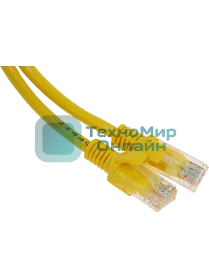 Патч-корд UTP Cablexpert cat.5e, 0.5м, литой, многожильный, желтый