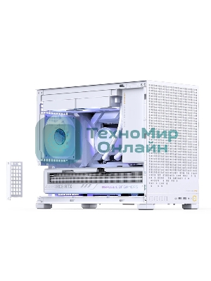 Корпус без блока питания Case JONSBO D32 PRO, Mini-Tower, TG, no fan, 2xUSB-A 3.2 + 1xUSB-C 3.2, mATX, mDTX, mITX White