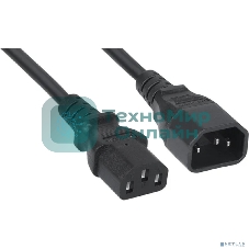 Кабель питания монитор-компьютер Cabeus PC-189-VDE-1.0-5M IEC 320 C13 - IEC 320 C14 (3x1.0), 5 м