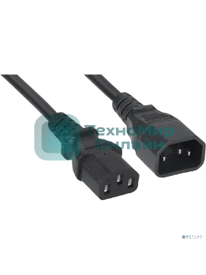 Кабель питания монитор-компьютер Cabeus PC-189-VDE-1.0-5M IEC 320 C13 - IEC 320 C14 (3x1.0), 5 м