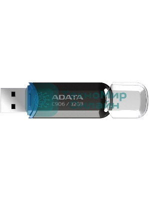 Флешка USB ADATA C906 (AC906-32G-RBK), 32Gb, USB 2.0, R/W 15/5, черный/синий
