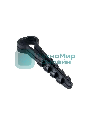 Дюбель-хомут d5-10 мм для плоского кабеля полипропилен черный (уп. 50 шт) EKF plc-cd-5x10b