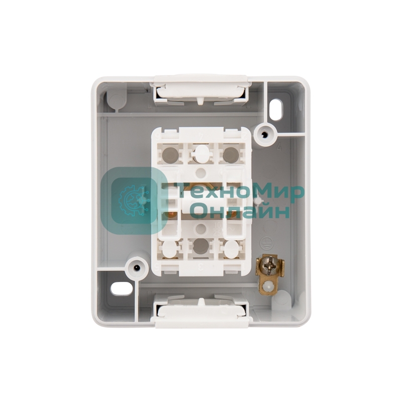 Выключатель Kranz двухклавишный INDUSTRIAL IP54, о/у, белый