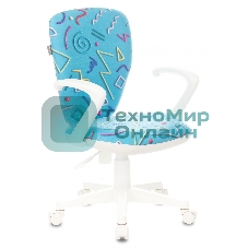 Кресло детское Бюрократ KD-W10AXSN голубой Sticks 06 крестовина пластик пластик белый