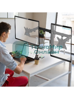 Кронштейн для монитора Kromax CASPER-508 черный 4 шт/уп. 10