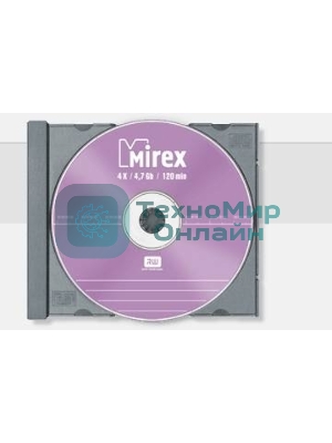 Диск DVD+RW Mirex 4.7 Gb, 4x, Slim Case (1), (1/50)