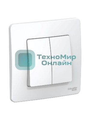 Выключатель 2-кл. СП Blanca (сх.5) 10А 250 В белый SchE BLNVS010501