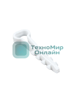 Дюбель-хомут d5-10 мм для плоского кабеля полипропилен белый (уп. 50 шт) EKF plc-cd-5x10w