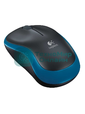 Мышь беспроводная Logitech M185 синий, 1000 dpi, радиоканал, USB, кнопки - 3