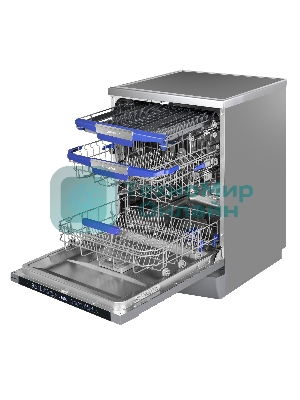 Посудомоечная машина Maunfeld MWF60331S Inverter, нержавеющая сталь, 59.8 см, 14 компл., 42 дБ, класс A+++