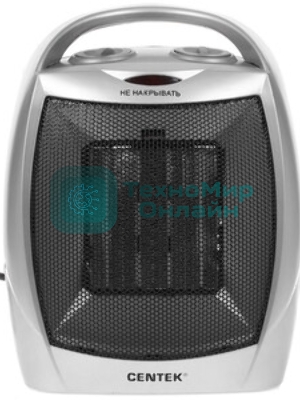 Тепловентилятор Centek CT-6020 серый, 750/1500 Вт, 15 м2, термостат
