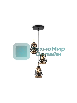Светильник Ambrella light TR8522/3 BK/SB черный/бронза E27/3 max 60W D380*1000