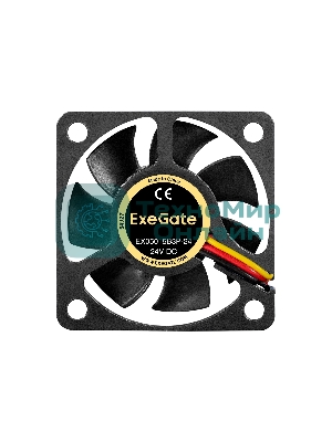 Вентилятор для корпуса ExeGate EX05015B3P-24 черный, 50 мм, 7500 об/мин, 39.4 дБ, 3 pin