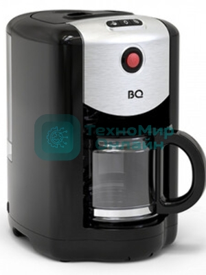 Кофеварка капельная со встроенной кофемолкой BQ CM1009 черный-стальной, исп. кофе - зерновой/молотый, 0.625 л, 700 Вт.