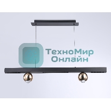 Подвесной светодиодный светильник Ambrella light FL5956 BK/GD черный/золото 4200K 18W 1000*70*1200 (Без ПДУ)
