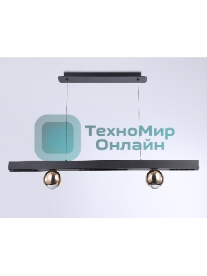 Подвесной светодиодный светильник Ambrella light FL5956 BK/GD черный/золото 4200K 18W 1000*70*1200 (Без ПДУ)