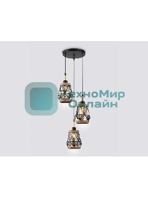 Светильник Ambrella light TR8522/3 BK/SB черный/бронза E27/3 max 60W D380*1000