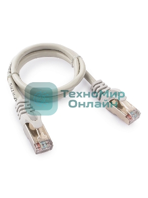 Патч-корд FTP Cablexpert cat.5e, 0.5м, литой, многожильный серый