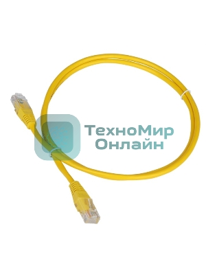 Патч-корд Lanmaster TWT UTP кат.5e, с заливными колпачками, 0.15 м, желтый