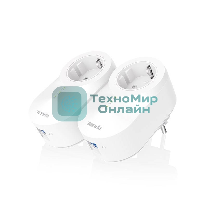 Сетевой адаптер Tenda PH6 набор 2хPowerLine адаптеров AV1000 с проходной Евро розеткой