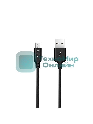 Кабель HOCO X14 USB 2.0, AM/microBM, черный, 2м