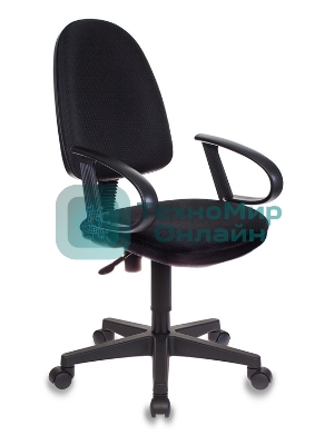 Кресло Бюрократ CH-300/BLACK черный, экокожа, 120 кг, механизм качания