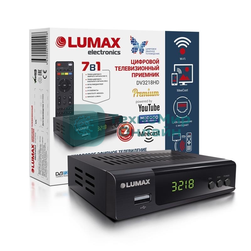 Цифровой телевизионный приемник LUMAX DV3218HD